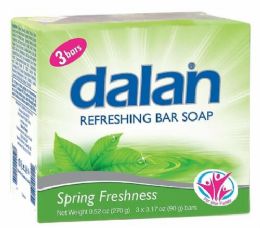72 Pieces Dalan Bar Soap 3 Pack 90g Spring Freshness - Soap & Body Wash