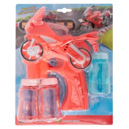 24 Pieces LighT-Up Motorcycle Bubble Blaster With Music - Bubbles