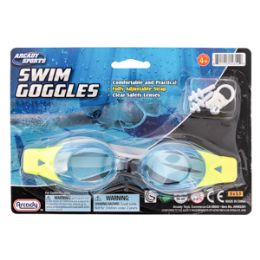 48 Bulk Swim Goggles With Nose Plugs