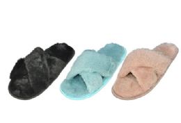 36 Pieces Fuzzy Slippers - Unisex Footwear