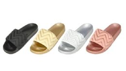 36 Pairs Women Chevron Pattern Sandals - Men's Flip Flops and Sandals