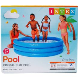6 pieces 66"x15" 3-Ring Crystal Blue Pool In Color Box, Age 2+ - Summer Toys