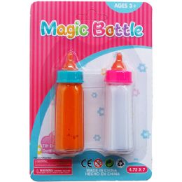 96 pieces 2pc 3.75" Magic Toy Baby Bottle On Blister Card - Baby Accessories