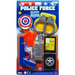 36 Bulk 6.75" Police Force Toy Dart Gun Play Set On Blister Card