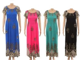 48 of Women's Long Summer Dress Wholesale Mix Colors
