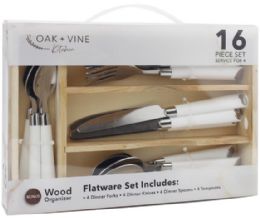 12 Bulk 16 Piece Cutlery Set In Wood Box