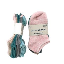 60 pieces 4-6 5pk Lucky Girls Pom Heathered Socks C/p 60 - Girls Ankle Sock