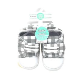 36 pieces 1pk Happy Baby Gingham Fabric Sneaker C/p 36 - Baby Accessories