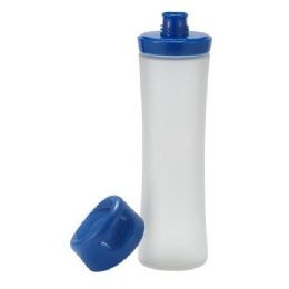 24 of 20oz Borcilicate Glass Water Bottle W/blue Lid C/p 24