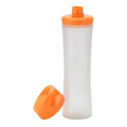 24 of 20oz Borcilicate Glass Water Bottle W/orange Lid C/p 24