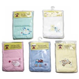 48 Wholesale 30"x42" 2-Ply Soft Baby Fleece Blanket Asst Colors C/p 48