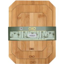 6 pieces 3pc Asst Size Bamboo Cutting Board Set C/p 6 - Cutting Boards