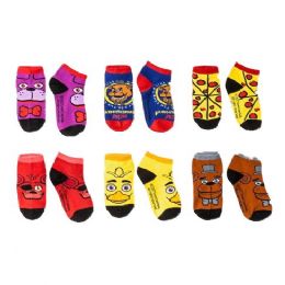 12 Wholesale Fnf Five Nights Socks 6 Pair PacK-L/xl C/p 12