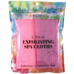 72 pieces 2pk Exfoliating Spa Cloths C/p 72 - Shower Accessories