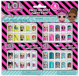 12 pieces 4pc Lol Surprise Faux Nail Party Set C/p 12 - Manicure and Pedicure Items