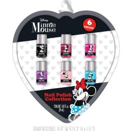 12 Bulk 6pc Minnie Mouse Heart Nail Polish Set C/p 12