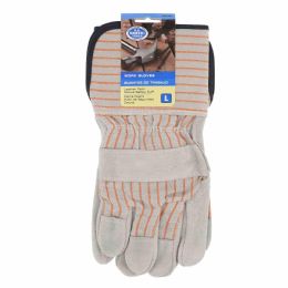 72 of 4.5" Large Safety Cuff Leather Work Gloves C/p 72