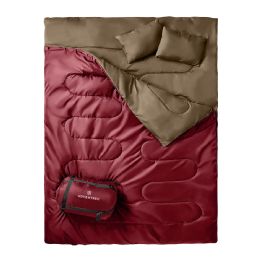 8 pieces Burgundy Dbl Sleeping Bag C/p 8 - Camping Sleeping Bags