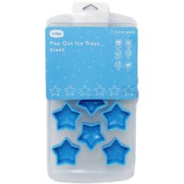 12 pieces 2pk Blue Star Shape Silicone Ice Cube Mold C/p 12 - Kitchen Gadgets & Tools