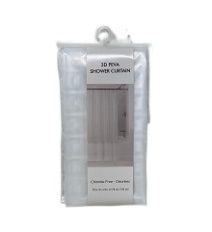 24 pieces 70" X 72" Clear 3d Peva Shower Curtain C/p 24 - Shower Curtain