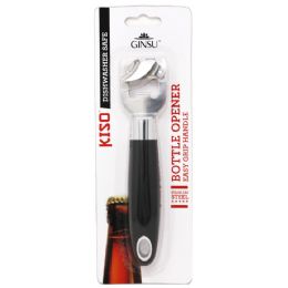 48 pieces Ginsu Bottle Opener With Black Embossed Handle C/p 48 - Kitchen Gadgets & Tools