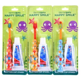 24 pieces Happy Smile Kids Travel Kit Toothbrush W/toothpaste (soft) C/p 24 - Toothbrushes and Toothpaste