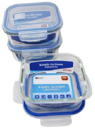 18 Wholesale 1200ml Square Glass Food Container C/p 18