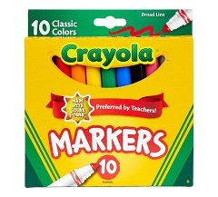 24 Wholesale 10pk Crayola Broad Line Markers C/p 24