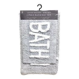 12 of 2pc Bath Grey Bath Mat C/p 12