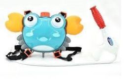 28 pieces Crab Backpack Water Gun W/light, 2color C/p 28 - Backpacks 18" or Larger