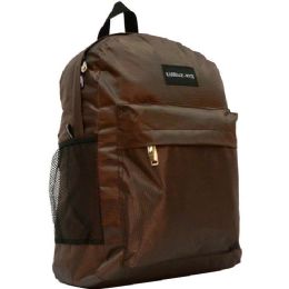 24 Bulk 16.5" Brown Backpack C/p 24