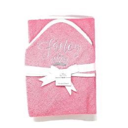 36 pieces Hooded Towels Dk Pink C/p 36 - Bath Towels