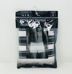 24 pieces Mens 3pk SM-Knit White Trunks C/p 24 - Mens Underwear
