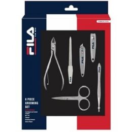 24 pieces Fila Men's 6pk Grooming Set (scissors/2 Clipper/file/tweezer/cuticle Nipper) C/p 24 - Personal Care Items