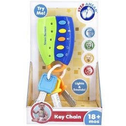 10 pieces 5-Buttons Key Chain Playset W/phrases, Sounds And Lights C/p 10 - Baby Toys