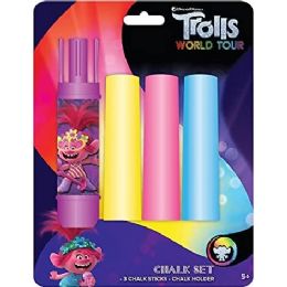 24 pieces Trolls 3pc Chalk Set C/p 24 - Chalk,Chalkboards,Crayons