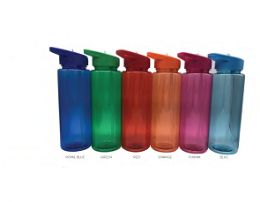 72 of 27oz Flip Top Sports Bottle, 6 Asst Colors C/p 72