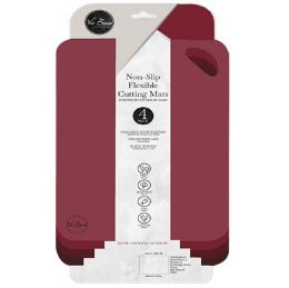 24 pieces 4pk 11"x7" Asst Red NoN-Slip Flex Cutting Mats C/p 24 - Cutting Boards