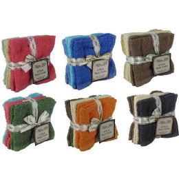 72 pieces 6pk 12"x12" Ashley Mills Wash Cloths C/p 72 - Bath Towels