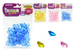 144 Pieces 130-Piece Diamond Scatter 12mm In Assorted Colors - Art Paints