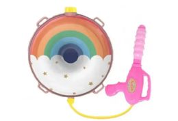 36 Bulk Rainbow Donut Water Gun With Backpack