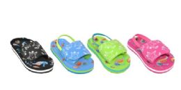 48 Pairs Toddler Velcro Top Sandals - Toddler Footwear