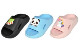 48 Pairs Kids Animal Slides - Unisex Footwear