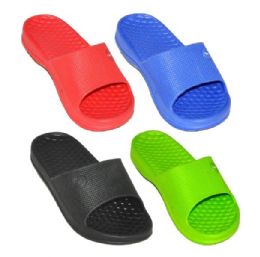 48 Pairs Kids Basic Slides - Unisex Footwear