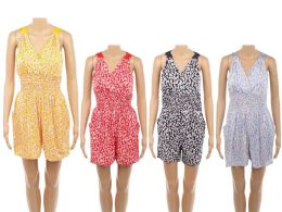48 Bulk Womens Fashion Floral One Piece In Assorted Color