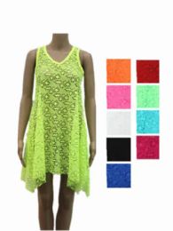 72 Pieces Women's Mesh Swimsuit Cover Up One Dozen In Assorted Colors - Womens Swimwear