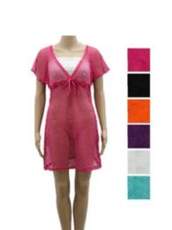 72 Pieces Women's Mesh Swimsuit Cover Up In Assorted Colors - Womens Swimwear