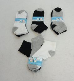 36 Pairs 3 Pair Solid Ankle Sock For Kids Size 6-8 - Boys Crew Sock