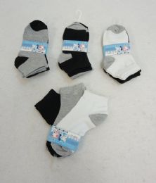 36 Pairs 3 Pair Solid Ankle Sock For Kids Size 4-6 - Boys Crew Sock