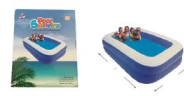 12 Pieces Inflatable 2 Tier Rectangle Pool - 43.3" X 35.4" X15.7" - Inflatables